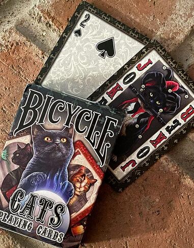 Bicycle Cats Playing Cards Designed by Lisa Parker, Black in Saudi Arabia