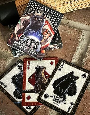 Bicycle Cats Playing Cards Designed by Lisa Parker, Black in Saudi Arabia