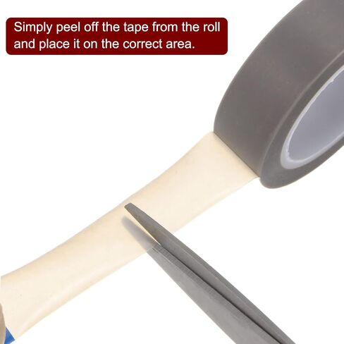 بكرة شريط فيلم PTFE، شريط درجة حرارة عالية 0.5 بوصة × 33 قدم، سمك 0.08 مم مع لاصق جانب واحد لآلة سد الفراغ، سدادات يدوية، رمادي in Saudi Arabia