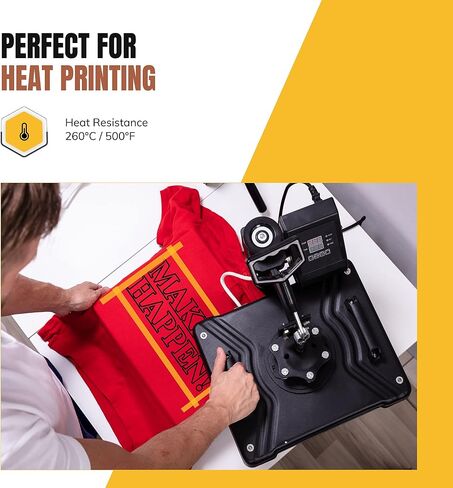 4 Roll - 10mm x 33m (108ft) SAMKARIM Heat Resistant Transfer Tape for Sublimation - Leaves No-Mark or Residue, Strong Adhesive Kapton Tape Perfect for Heat Press, 3D Printer, Soldering, and PCB Boards in Saudi Arabia