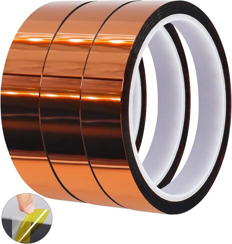 شريط حراري للتسامي، 3 لفات 20 مم × 33 م (108 قدم)، شريط مقاوم للحرارة لدرجة الحرارة العالية، شريط لاصق لنقل الحرارة، شريط تصعيد، بدون بقايا (ألوان صفراء) in Kuwait