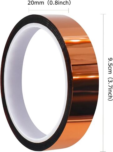 شريط حراري للتسامي، 3 لفات 20 مم × 33 م (108 قدم)، شريط مقاوم للحرارة لدرجة الحرارة العالية، شريط لاصق لنقل الحرارة، شريط تصعيد، بدون بقايا (ألوان صفراء) in Kuwait