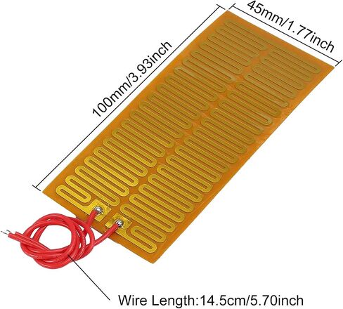 6pcs Film Heater Plate Adhesive Pad 24V 30W 45mmx100mm PI Heating Elements Film Strip Heater Adhesive Polyimide Heater Plate in Saudi Arabia