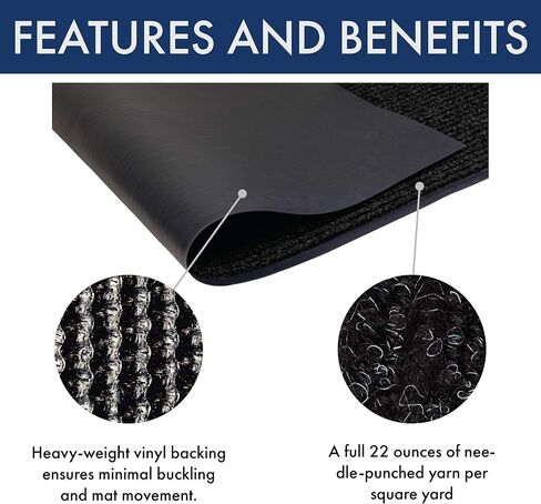 Notrax Carpeted Entrance Mat, Charcoal, 3ft.x5ft. (117S0035CH) in Saudi Arabia