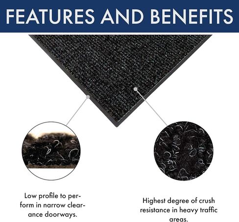 Notrax Carpeted Entrance Mat, Charcoal, 3ft.x5ft. (117S0035CH) in Saudi Arabia