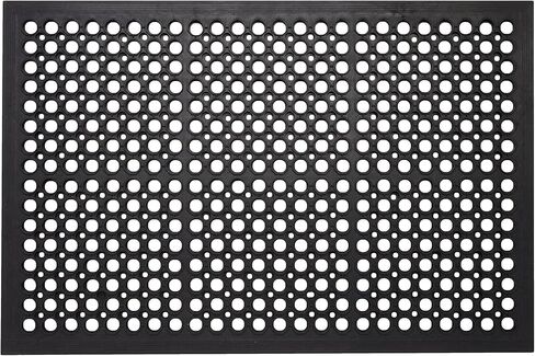 A1HC حصيرة مطاطية متعددة الأغراض مضادة للتعب، مقاس 60.96 سم × 91.44 سم، حصيرة تصريف مقاومة للدهون للحانات والمطاعم، سجادة المطبخ التجارية، سجادة مدخل حمام السباحة، سجادة الفناء، حصيرة مطاطية مضادة للانزلاق مقاومة للماء، أسود in Kuwait
