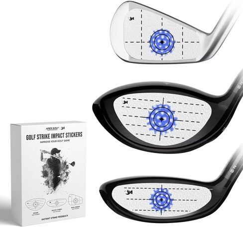Apex Golf Performance Golf Impact Tape, Golf Ball Sweet Spot Finder, Perfect Precision Impact Golf Training aid, Direct Strike Impact Feedback. Perfect Training aid to Improve Your Golf Performance! in Saudi Arabia