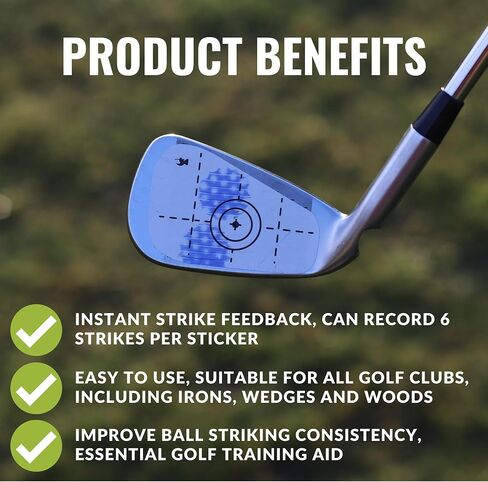 Apex Golf Performance Golf Impact Tape, Golf Ball Sweet Spot Finder, Perfect Precision Impact Golf Training aid, Direct Strike Impact Feedback. Perfect Training aid to Improve Your Golf Performance! in Saudi Arabia