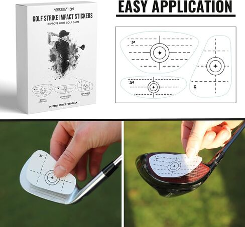 Apex Golf Performance Golf Impact Tape, Golf Ball Sweet Spot Finder, Perfect Precision Impact Golf Training aid, Direct Strike Impact Feedback. Perfect Training aid to Improve Your Golf Performance! in Saudi Arabia