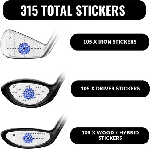 Apex Golf Performance Golf Impact Tape, Golf Ball Sweet Spot Finder, Perfect Precision Impact Golf Training aid, Direct Strike Impact Feedback. Perfect Training aid to Improve Your Golf Performance! in Saudi Arabia
