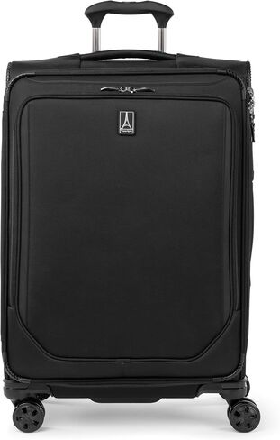 Travelpro Crew Classic Lightweight Softside Expandable Checked Luggage, 8 Wheel Spinner Suitcase, TSA Lock, Men and Women, Checked Medium 25-Inch, Black in Saudi Arabia