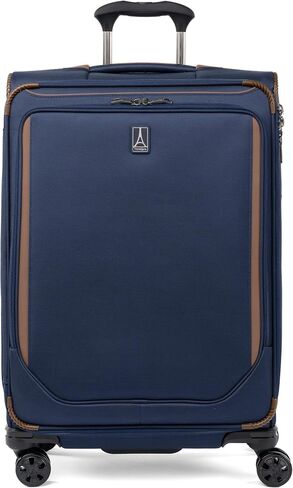 Travelpro Crew Classic Lightweight Softside Expandable Checked Luggage, 8 Wheel Spinner Suitcase, TSA Lock, Men and Women, Checked Medium 25-Inch, Black in Saudi Arabia