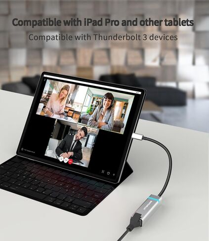 محول USB C إلى إيثرنت 2.5 جيجا، محول شبكة USB من الألومنيوم من النوع C 3.1 إلى RJ45 Gigabit LAN (متوافق مع Thunderbolt 3) لأجهزة MacBook Pro/Air وiPad Pro وiPhone 15 Series والكمبيوتر المحمول والمزيد in Kuwait