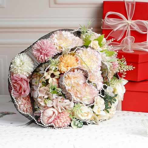 3 Pack Pearl Edge Bouquet Packaging Paper, Korean Flower Wrapping Mesh Paper Floral Net Yarn Wrinkle Waves Paper for Mother's Day Wedding Anniversary Birthday Florist Supplies 4.37 Yards (Pink) in Kuwait