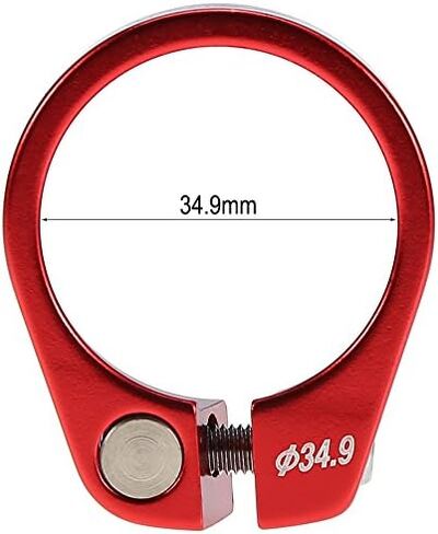 Bike Seatpost Clamp, 5 Colors 34.9 mm Bike Tube Clip Clamping Clip Aluminum Alloy Accessory Quick Release () in Saudi Arabia