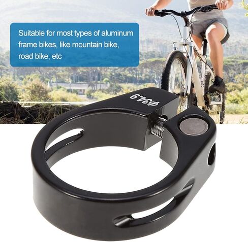 Bike Seatpost Clamp, 5 Colors 34.9 mm Bike Tube Clip Clamping Clip Aluminum Alloy Accessory Quick Release () in Saudi Arabia