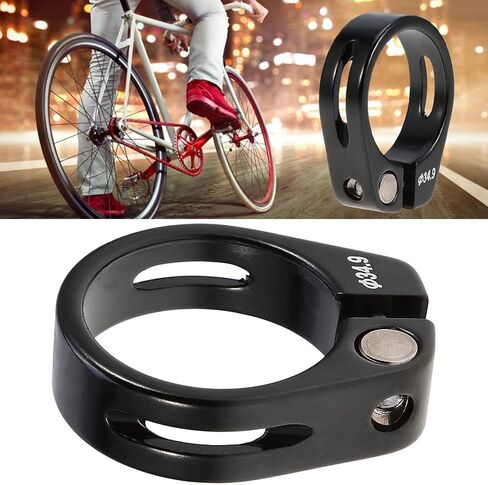 Bike Seatpost Clamp, 5 Colors 34.9 mm Bike Tube Clip Clamping Clip Aluminum Alloy Accessory Quick Release () in Saudi Arabia