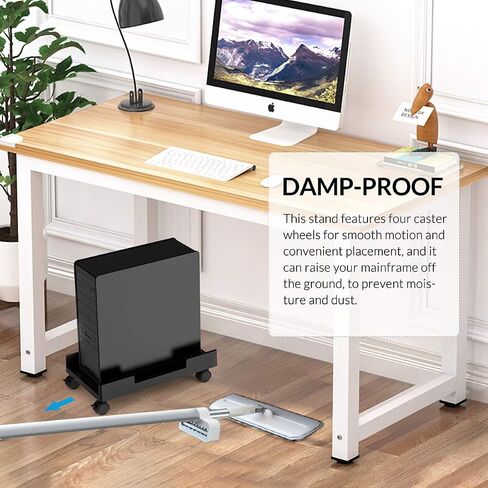 ORICO Mobile CPU Stand, Adjustable Computer Tower Stand with Locking Caster Wheel, Fits Most Gaming PC Under Home Office Desk (CPB4) in Saudi Arabia