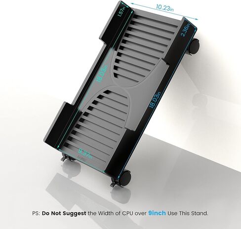 ORICO Mobile CPU Stand, Adjustable Computer Tower Stand with Locking Caster Wheel, Fits Most Gaming PC Under Home Office Desk (CPB4) in Saudi Arabia
