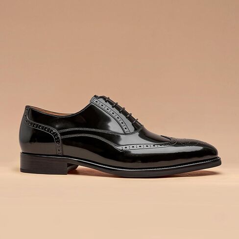 BEAU TODAY Wingtip Oxfords Shoes for Men,Brogue Dress Oxford Shoes for Men，Leather Formal Classic Lace Up Church Shoes for Casual Business in Saudi Arabia