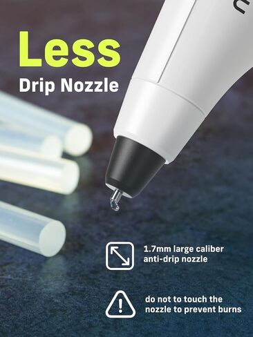 Cordless Hot Glue Gun Kit with 30 Pcs Sticks,Less Drip Nozzle,12s Preheating,2Ah Battery,Auto Shut-Off,for School Crafts DIY Arts Project Home Repairs Party Decorations,Grey in Saudi Arabia