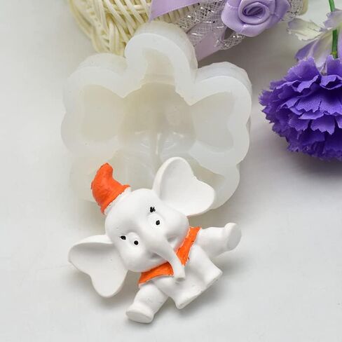 Animal Elephant Shape Car Freshie Silicone Mold for Making Soap Aroma Beads Car Freshie Pendant Clay cake decoration Resin in Saudi Arabia