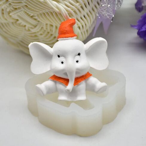 Animal Elephant Shape Car Freshie Silicone Mold for Making Soap Aroma Beads Car Freshie Pendant Clay cake decoration Resin in Saudi Arabia
