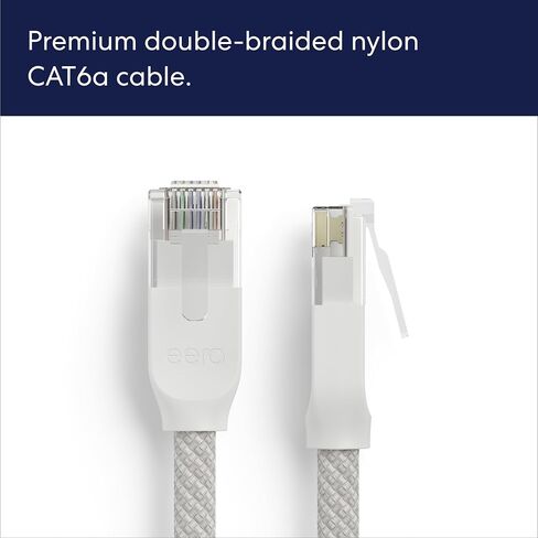 Amazon eero CAT6a Ethernet cable | Supports 10 gigabit+ speeds | 3 foot | 1-pack | Arctic White in Saudi Arabia