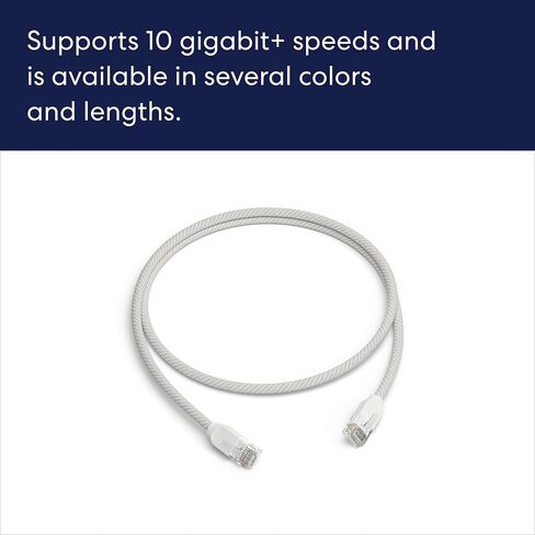 Amazon eero CAT6a Ethernet cable | Supports 10 gigabit+ speeds | 3 foot | 1-pack | Arctic White in Saudi Arabia