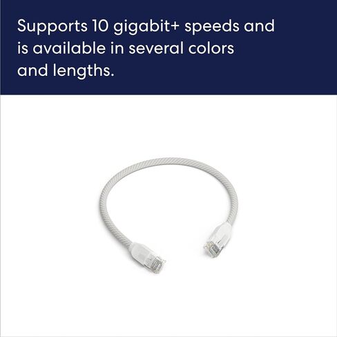 Amazon eero CAT6a Ethernet cable | Supports 10 gigabit+ speeds | 3 foot | 1-pack | Arctic White in Saudi Arabia