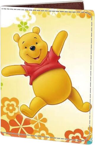 غطاء حامل جواز سفر جلدي لطيف من Pooh Bear، محفظة جواز سفر Pooh Piglet Cosplay حافظة بطاقة الائتمان للنساء والفتيات (PAC-weini 2403) in Kuwait