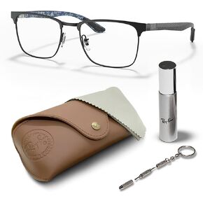 Ray-Ban RB8421 Square Shape Metal Eyeglasses with Official Eyewear Kit in Kuwait