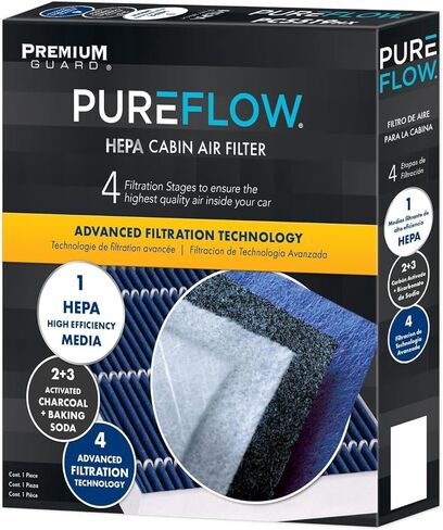 PG Cabin Air Filter PC5840C | Fits 2012-2019 Land Rover Range Rover Evoque, 2012-2016 Volvo S60, 2015-2019 Land Rover Discovery Sport, 2010-2016 Volvo XC60, 2008-2015 XC70, 2007-2014 S80 in Saudi Arabia