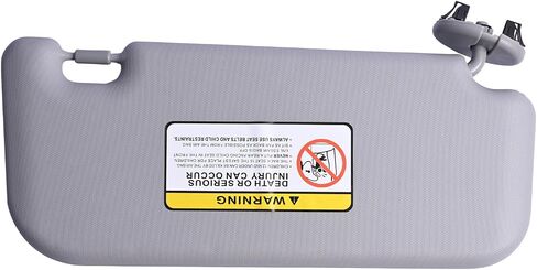 Driver Side Sun Visor Fit for Toyota Yaris 2007 2008 2009 2010 2011 Replace 74320-52810-B0 Front Left | Sun Protection Shade | Makeup Mirror | Gray in Saudi Arabia