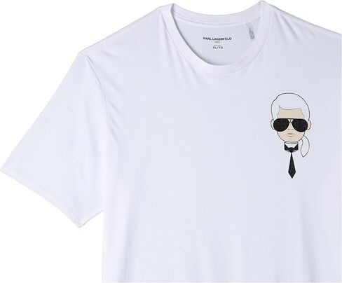 تي شيرت Karl Lagerfeld Paris رجالي كلاسيكي بأكمام قصيرة ورقبة دائرية in Saudi Arabia