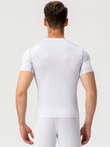 Men's Cool Dry Short Sleeve Shirts Sports Baselayer Tops Athletic Workout Shirt in Saudi Arabia