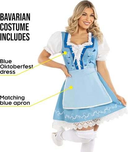 Morph Oktoberfest Costumes Womens German Costume - Oktoberfest Outfits Women - Dirndl Costume Womens - Dirndl Dresses Women in Saudi Arabia