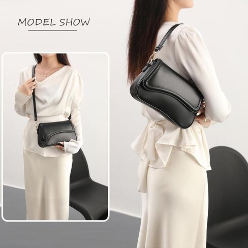 NIUEIMEE ZHOU حقيبة كتف صغيرة للنساء ريترو نباتي حقائب كروسبودي جلدية حقيبة يد تحت الإبط المحافظ in Kuwait