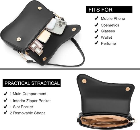 NIUEIMEE ZHOU حقيبة كتف صغيرة للنساء ريترو نباتي حقائب كروسبودي جلدية حقيبة يد تحت الإبط المحافظ in Kuwait