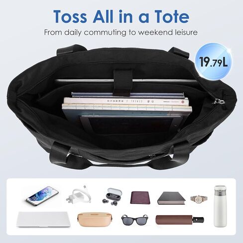 Tote Bag for Women with Zipper, Convertible Travel and Work Shoulder Bag, Large Teacher Tote Bag with Luggage Strap in Saudi Arabia