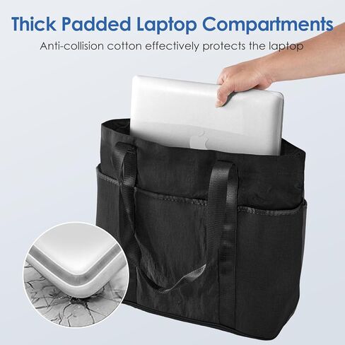 Tote Bag for Women with Zipper, Convertible Travel and Work Shoulder Bag, Large Teacher Tote Bag with Luggage Strap in Saudi Arabia