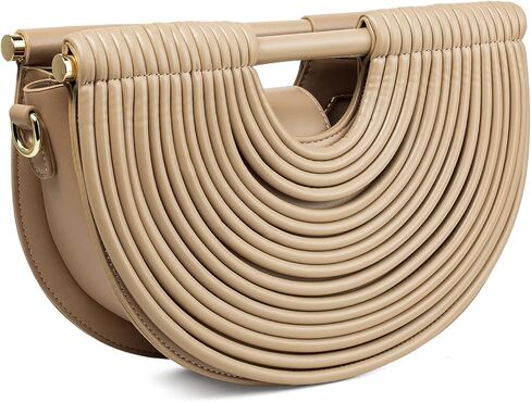 مترهل بولي Leather الجلود سحابة نصف دوائر حقائب النساء المنسوجة محفظة كروسبودي تحت الإبط الكتف المتشرد حقيبة مقبض علوي حقيبة يد 2025 in Kuwait
