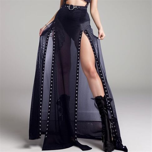تنورة نسائية قوطية بانك إيمو Y2K Harajuku Preppy Vintage Rave Grunge Alt in Kuwait