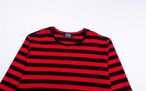 LittleSpring Men's Crewneck Long Sleeve Striped Tshirts in Saudi Arabia
