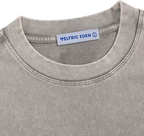 Aelfric Eden Mens Oversized Long Sleeve Shirts Washed Heavyweight Cotton T Shirts Vintage Tees Unisex in Kuwait