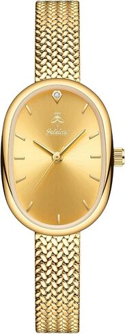 MASTOP Petite Vintage Oval Gold Women’s Watch, Waterproof Elegant Bracelet Watch for Small Wrists Minimalist Easy to Read in Saudi Arabia