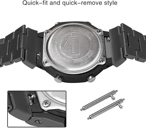 DW-5600 Mod Kit Stainless Steel Case Solid Metal Strap Bracelet for 5600 Series, 5610 Series, 5035 Series Watch Part Replacement in Kuwait