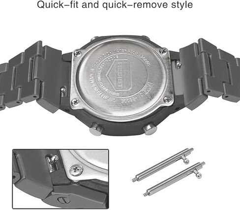 DW-5600 Mod Kit هيكل من الفولاذ المقاوم للصدأ سوار بحزام معدني صلب لسلسلة 5600، سلسلة 5610، سلسلة 5035 استبدال جزء الساعة in Kuwait