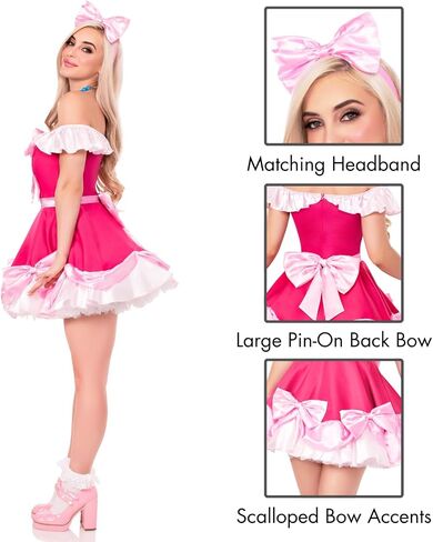 Mice-made Princess Costume, Includes Dress With Scalloped Bow Accent, Pin-on Back Bow, and Headband in Saudi Arabia
