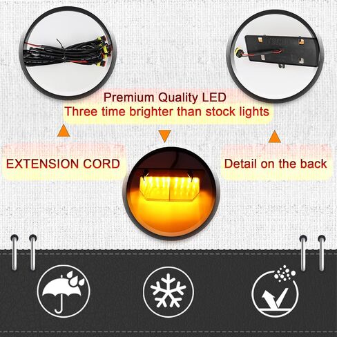 مصابيح شبكية أمامية LED 5 قطع متوافقة مع 2021 2022 2023 F150 XL/XLT/XLT Sport Wiring ترقية مصباح الشواية ملحقات ضوء الجري النهاري الكهرماني (مدخن) in Kuwait